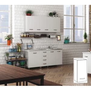 Kit Cucina Pensile 1 Anta Sopracappa 60 x 32XH49 Cm Bianco Azur Line - 2