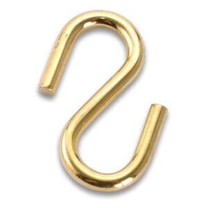 Catena Ø 2,4 mm Acciaio Ottonato 2,0 Centinaia Gancio a S - 2