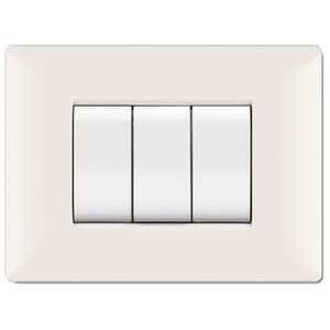 Placca Life Q Living Plast Bianco 4P - 2