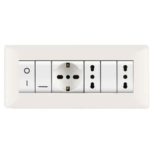 Placca Life Q Living Plast Bianco 7P - 2