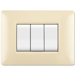 Placca Life Q Living Plast Avorio 4P - 2