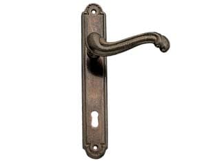 Maniglia Barocco con Placca in Ottone 90 mm 4 Paio - 2