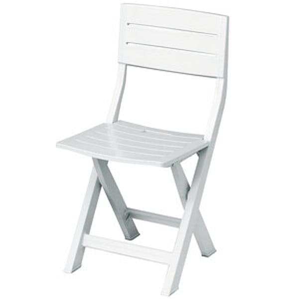 Sedia Resina Gilda Pieghevole Bianco 4 Pezzi - 2