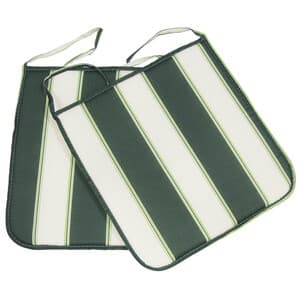 Cuscino Panarea 39 x 39 x 2 cm Rigato Verde Gemitex 4 Pezzi - 2