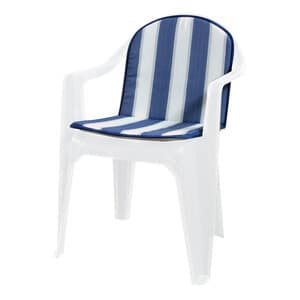 Cuscino Schienale Basso Double Rigato Blu Gemitex 8 Pezzi - 2