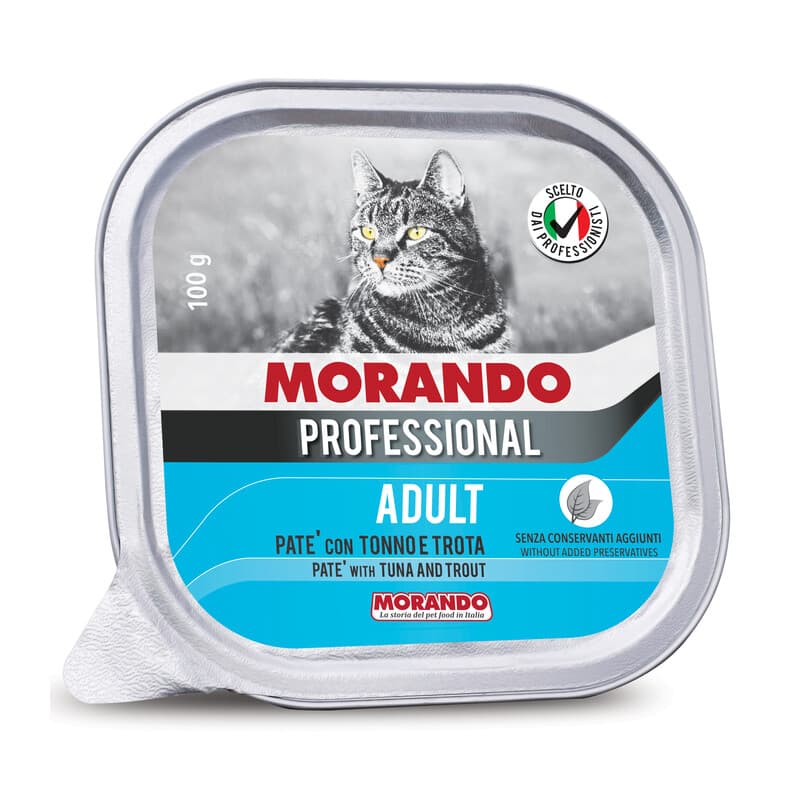 CIBO GATTO MORANDO VSC 100 G PATE TONNO E TROTA- 32,0 pz - 2