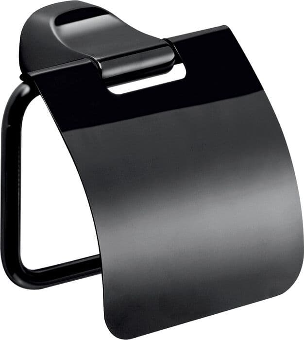 Gedy ST25 Stelvio Portarotolo con Coperchio Nero Opaco - 2