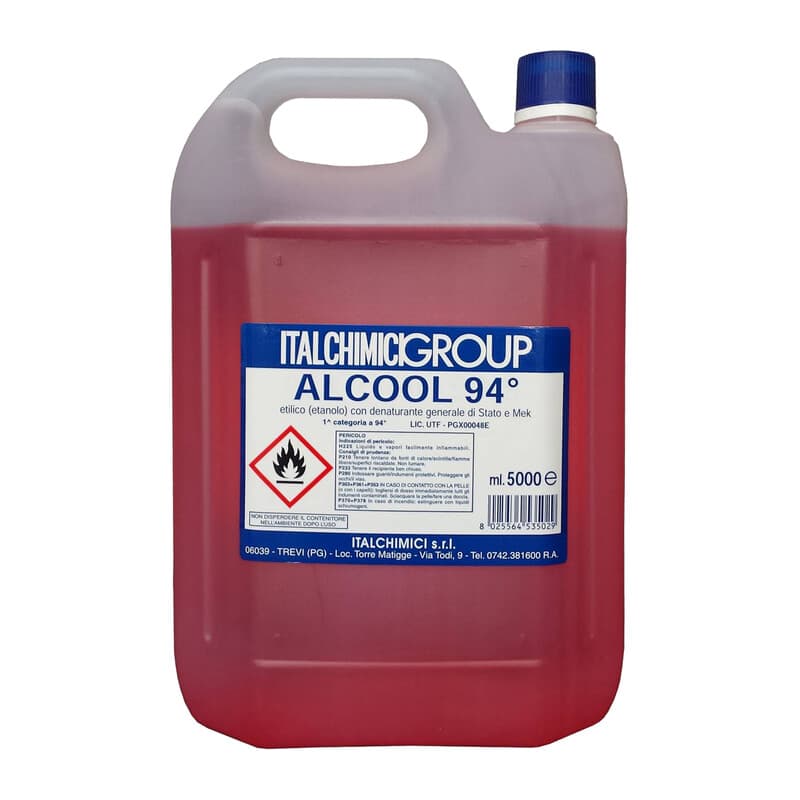 Alcool Denaturato 94 Certificato 5 l Italchimici 4 Pezzi - 2