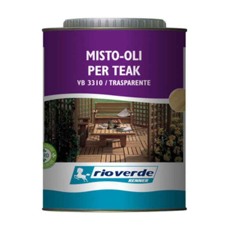 Rioverde Vb 3310 Olio per Teak 0,750 l Trasparente 6 Pezzi - 2