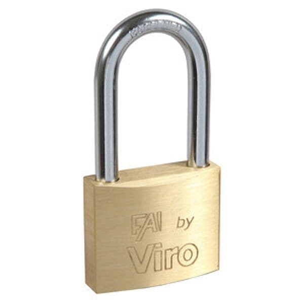Lucchetto Rett. Arco Lungo 40 mm Viro 554.42 Fai 12 Pezzi - 2