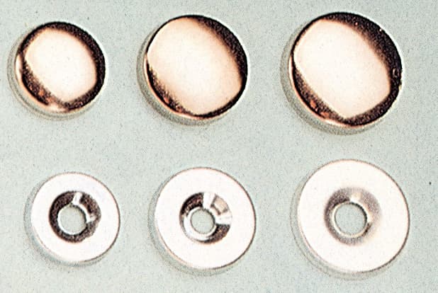 Sc Borchia Coprivite Ottone Nichelato 16 mm da 5 Confezioni da 12 Pezzi - 2