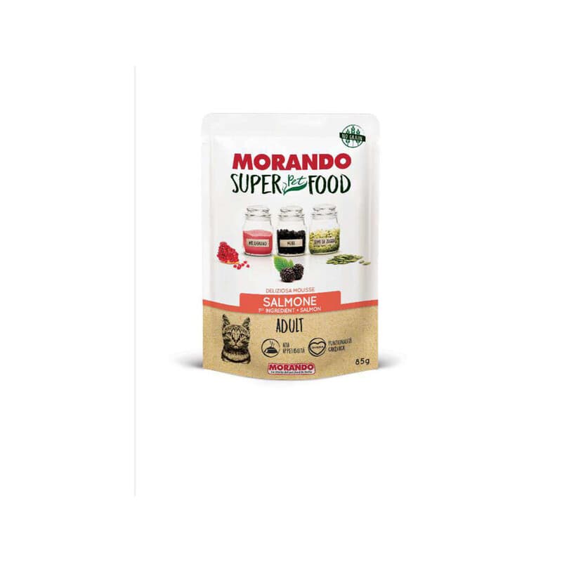 Cibo Gatto Morando Superfood 85 g Mousse Salm 24 Pezzi - 2
