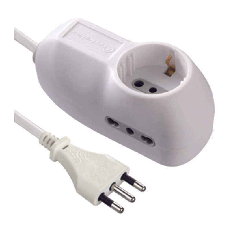 Multipresa 2P Bip e 1 Schuko Salvaspazio FIG.2 Electraline 3PMARK - 2