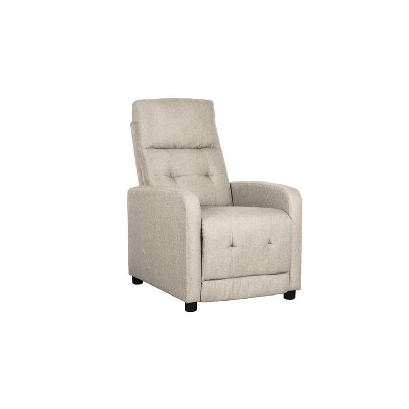 Poltrona Recliner Rey Tessuto Beige 36 - 2