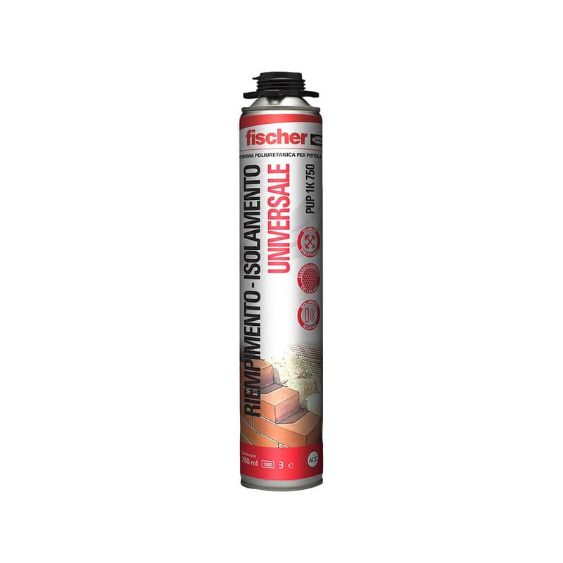 Fischer Schiuma Poliuretanica Univ. Pist. 750 ml Pup 1K 12 Pezzi - 2