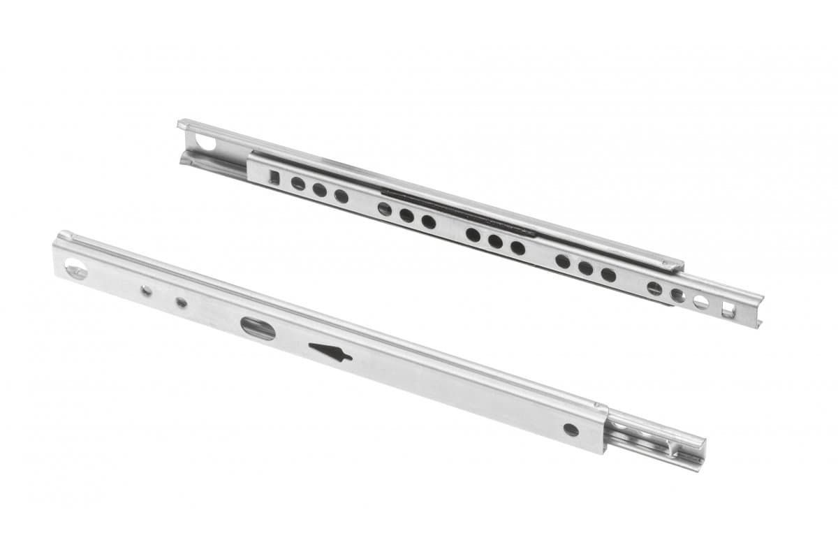 Guida per Cassetti Acciaio 17 mm 25 cm Port 10 kg 20,0 Coppie - 2
