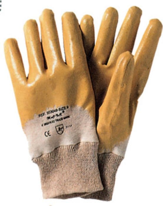 Guanti da Lavoro Nitrile Giallo con Polso Taglia 7 RIF.72160 12 Paia - 2