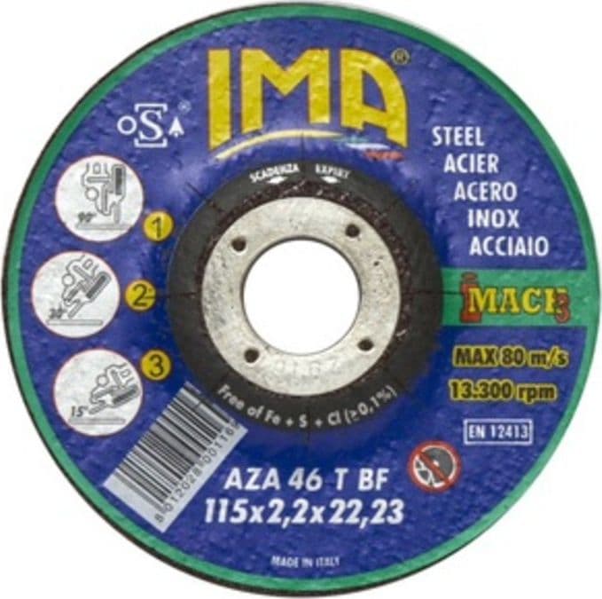 Disco per Ferro Taglio e Sbavo Ø 115 x 2,2 mm Ima 25 Pezzi - 2