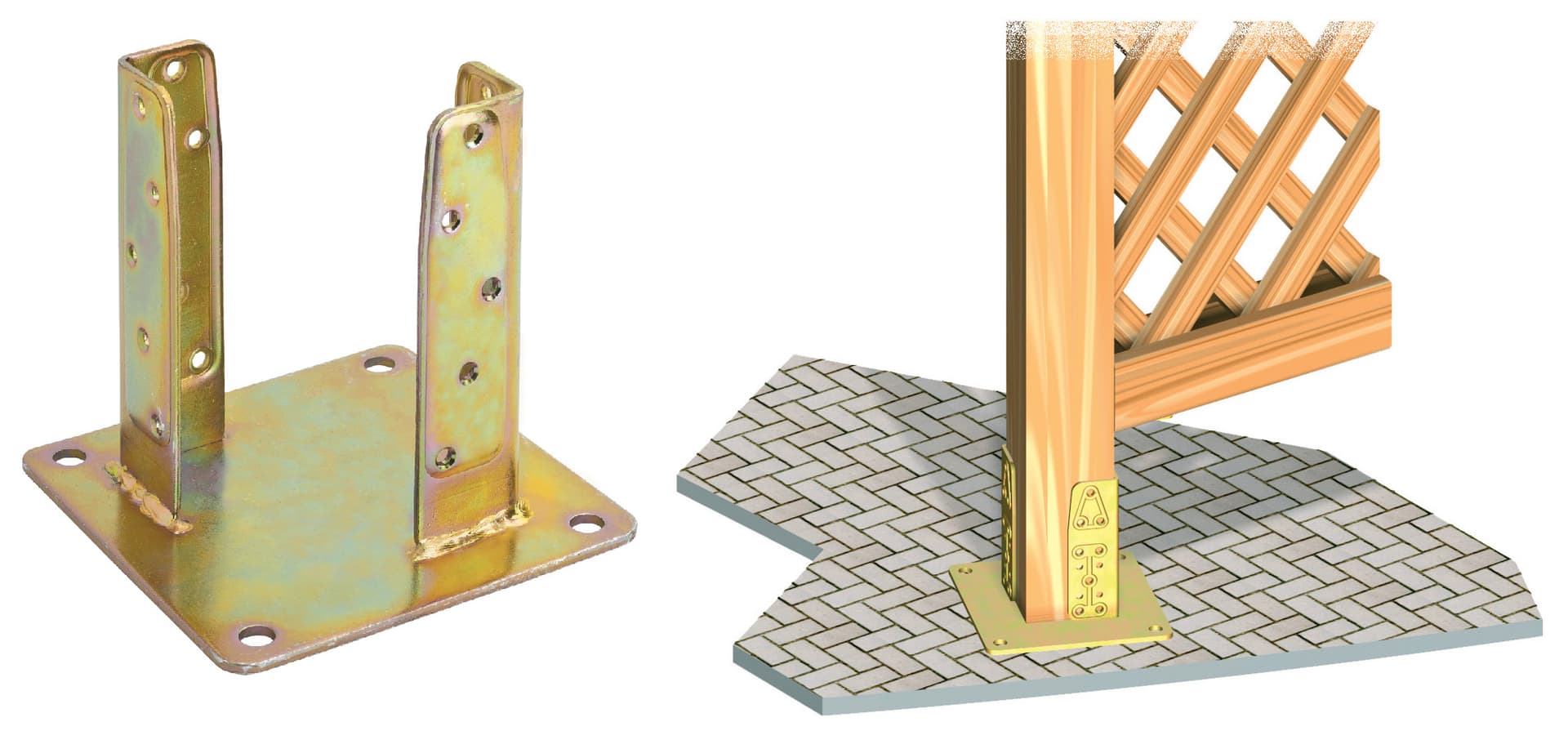 Piastra 800 Supporto Pilastro Acc Trop 90 x 90 mm Aldeghi Luigi Spa 4 Pezzi - 2