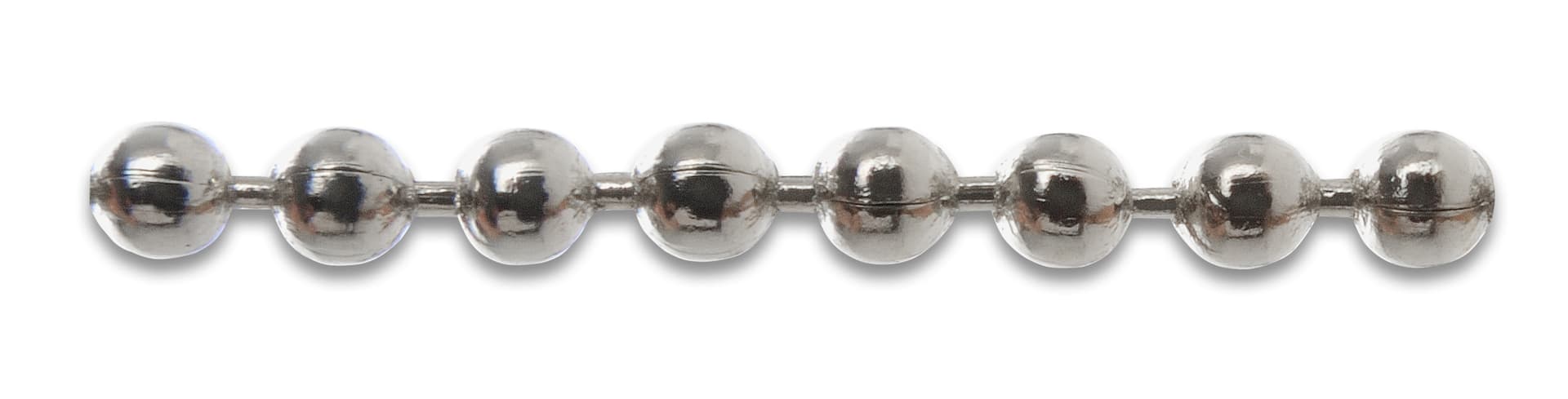 Catena a Perline Ottone Nichelato Ø 3,5 mm 25,0 ml - 2