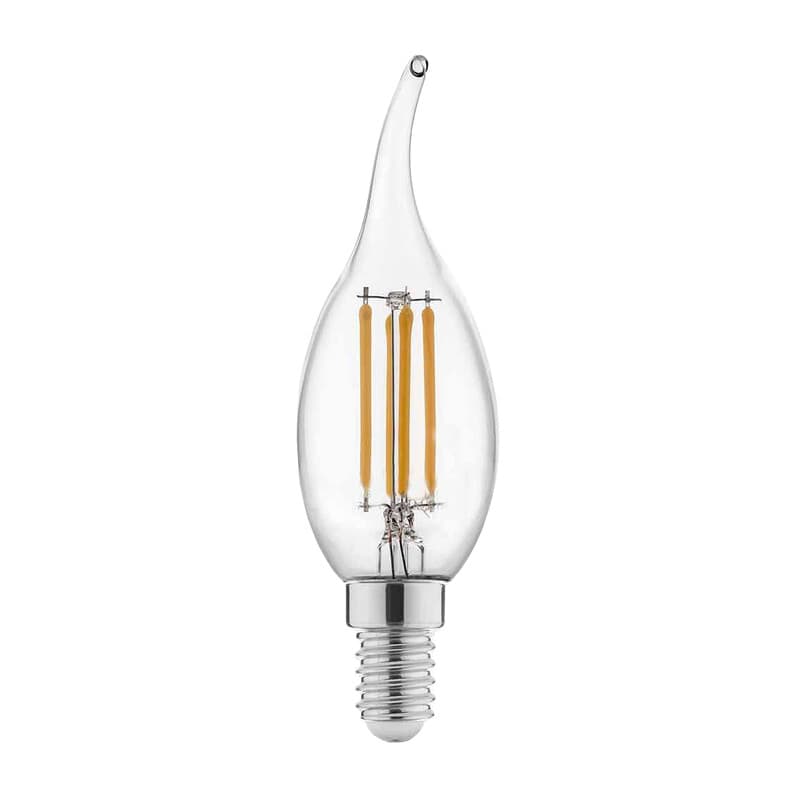 LED Fiamma 4,0W E14 470 Lm 2700K Filam Trasp 10 Pezzi – Idroweb