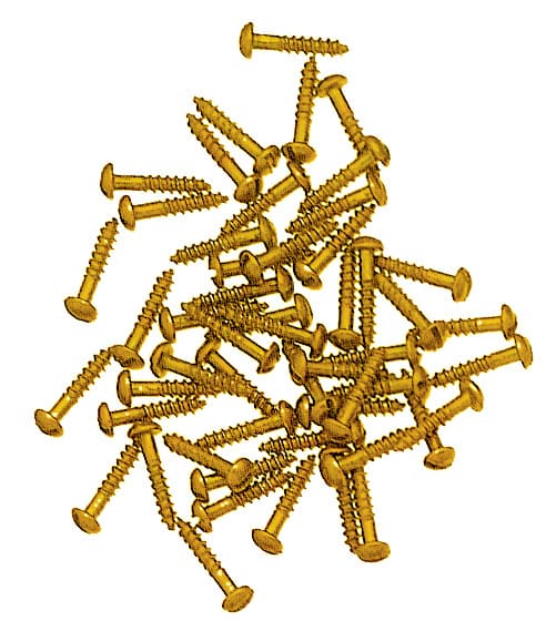 Viti Testa Bombata Ferro Ottonato 2 x 10 mm Metal Style 1,0 Centinaia - 2