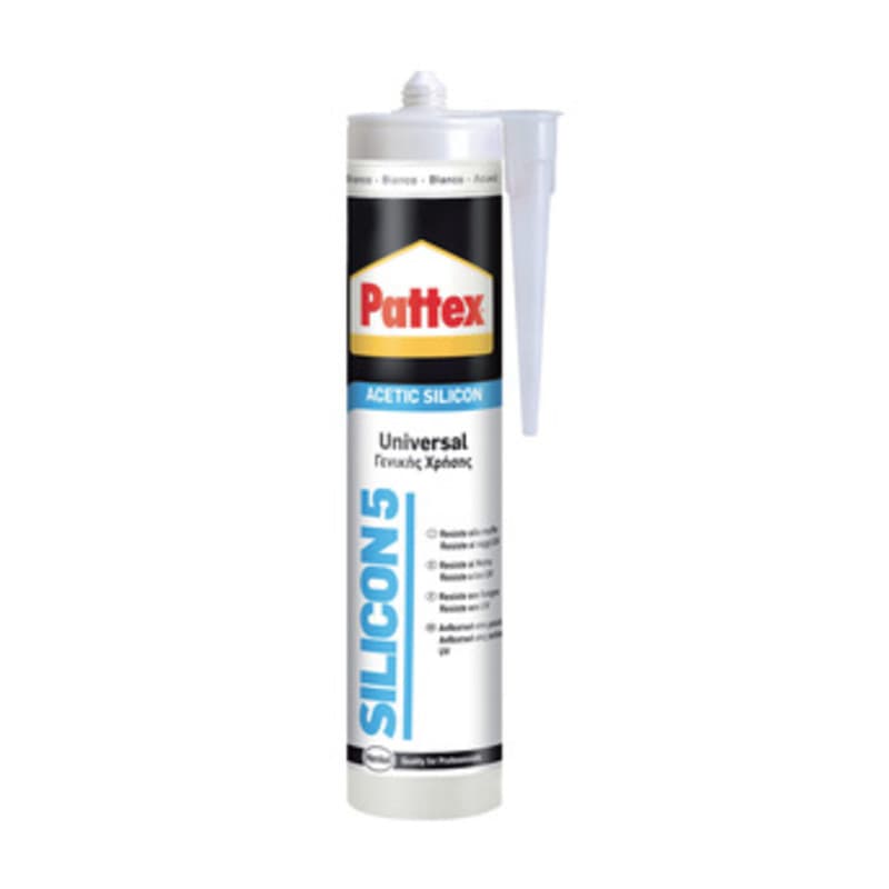 Pattex Silicon 5 Universale Traspar 280 ml Cartuc Henkel Italia 25 Pezzi