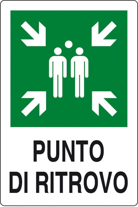 Targa Punto di Ritrovo 300 x 200 Alluminio Norma Eu - 2