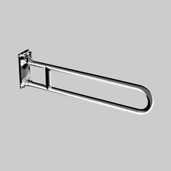 Barra di Sostegno Ribaltabile Acciaio INOX Satinato Cm 80 Made in Italy - 2