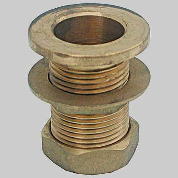 Raccordo con Tappo per Cassone in Ottone 3/4 Fil. Int. 1/2 Made in Italy - 2