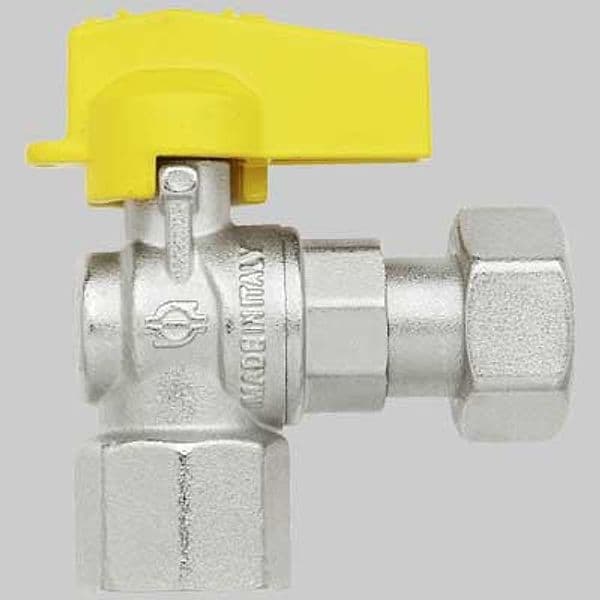 Rubinetto a Squadro Femmina con Dado Girevole 1/2 x 1/2 G F.i.v - 2