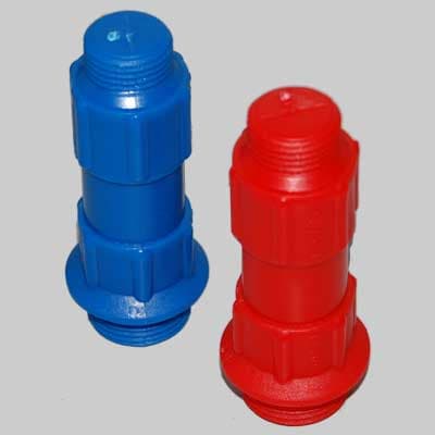 Tappo Prova Impianti Doppio ¾ ½ Blu Made in Italy - 2