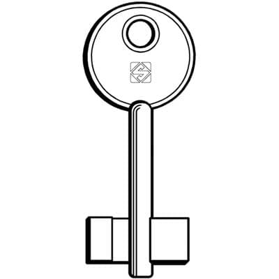 Chiave Doppia Mappa Idm 5ID5 Silca Ottone Nichelato 5 Pezzi - 2