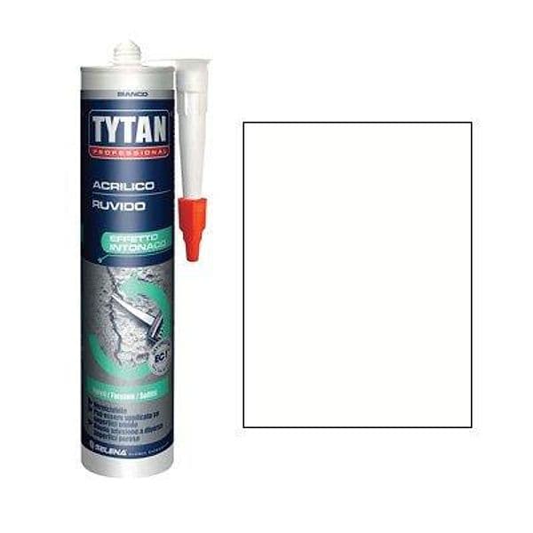 Silicone Acrilico Ruvido Tytan Bianco Verniciabile 300 ml 24 Pezzi - 2