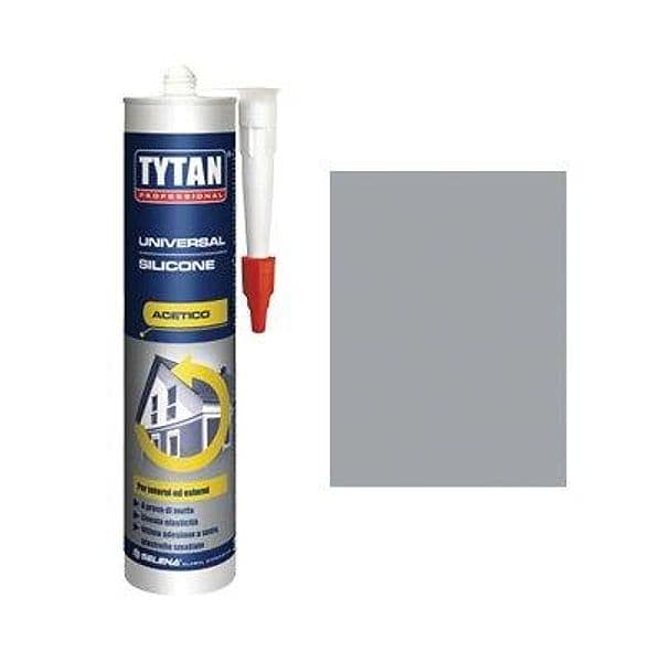 Silicone Acetico Universale Tytan Grigio Ral 7004 280 ml 3 Pezzi - 2