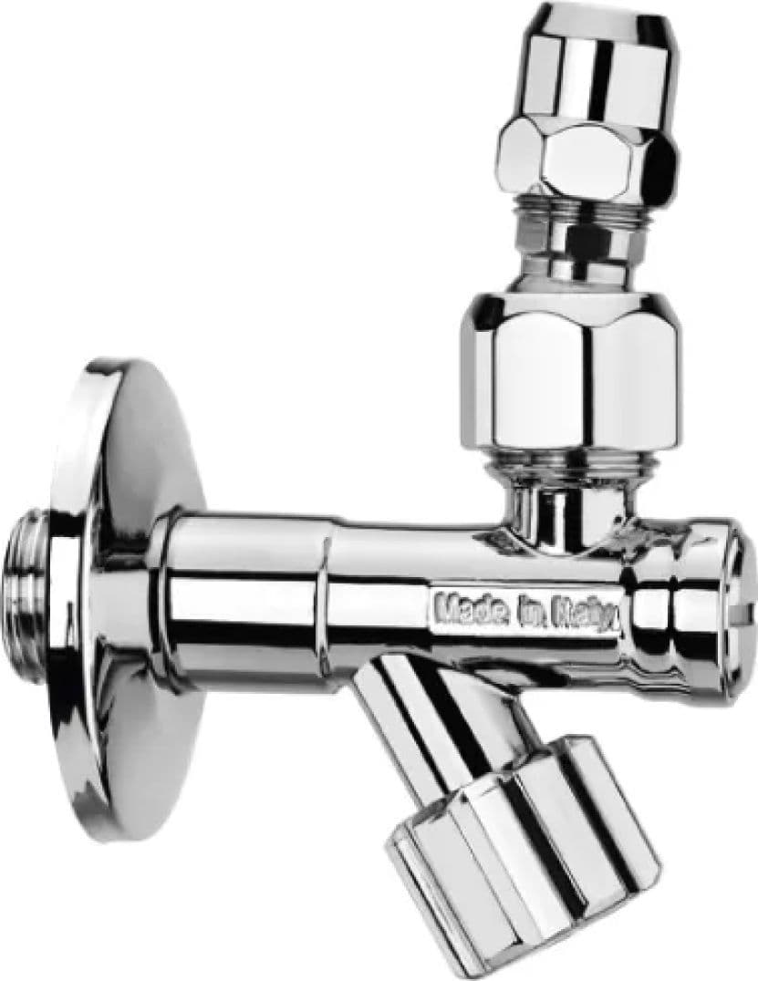 Rubinetto Sottolavabo a Vitone Ottone Cromato con Filtro Va Albertoni - 2