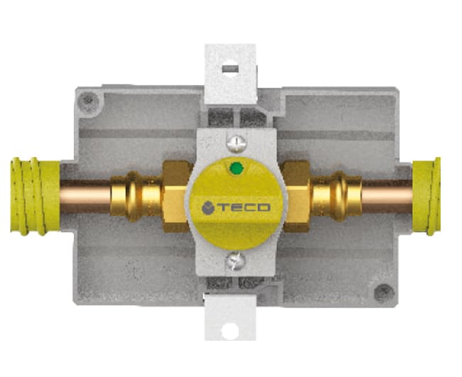 Valvola di Intercettazione Gas da Incasso Diritta Modello K2.0 ¾ TECO - 2