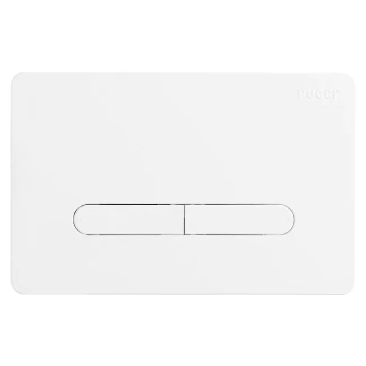 Placca 2 Tasti Modello Eco Tratto Bianca Pucciplast - 2