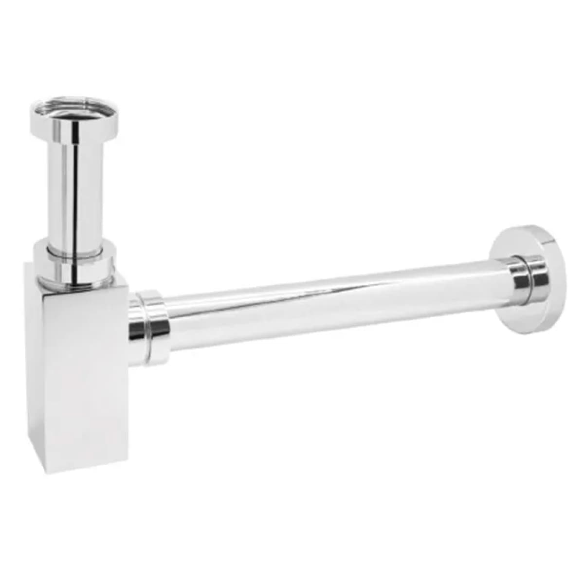 Sifone Quadro in Ottone Cromato Modello Visual Eco 1¼ x 32 mm Idroweb SIFEQ - 2