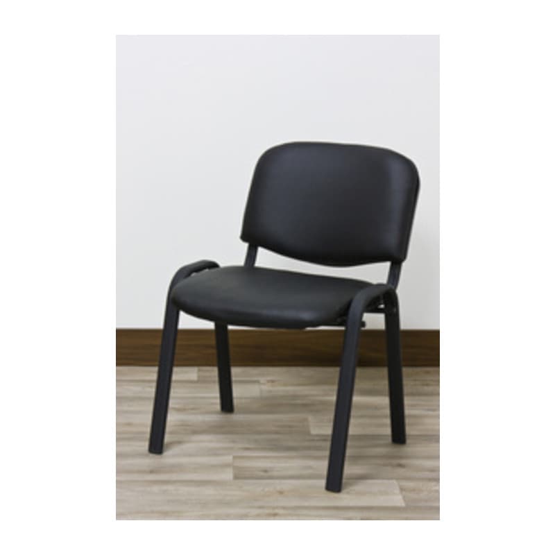 Sedia Interlocutoria Work Nero PVC 5 Pezzi - 2