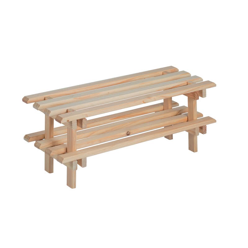 Portascarpe Componibile in Pino Cm 75 x 25,9 x 30 H - 2