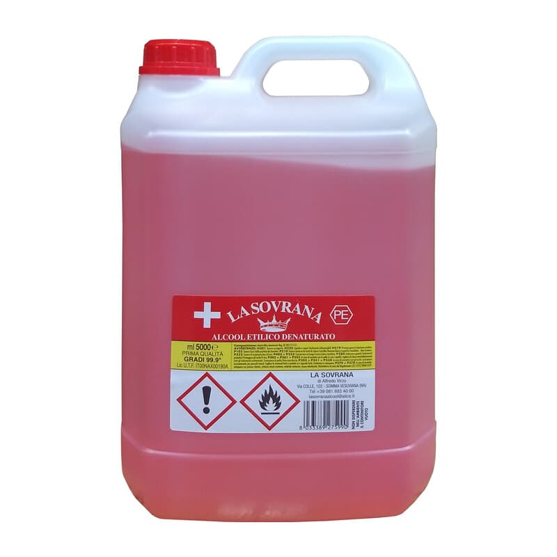 Alcool Denaturato 99,9 Certificato 5 l la Sovrana Italchimici 3 Pezzi - 2
