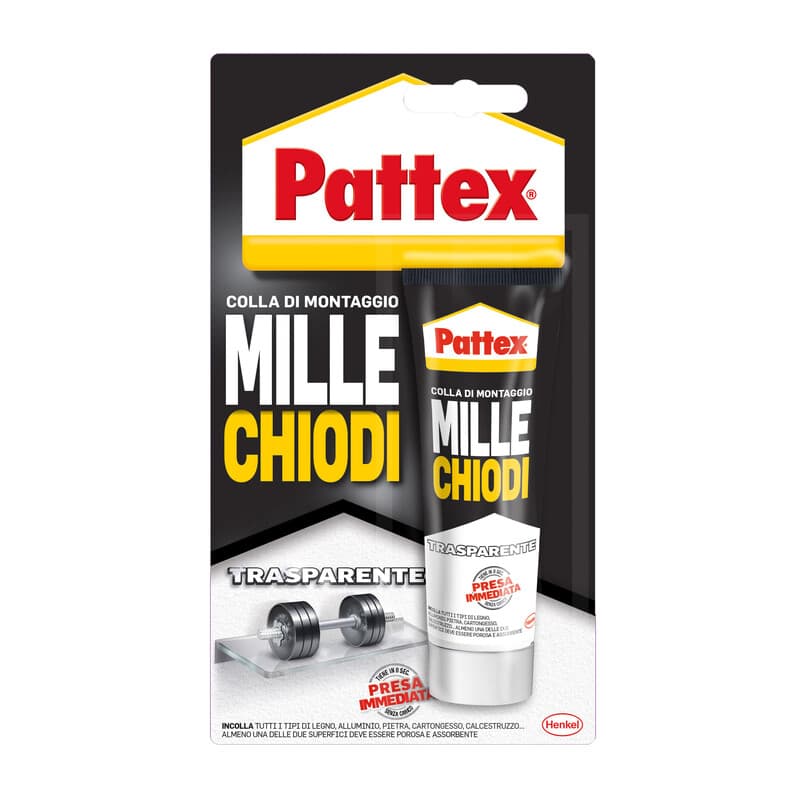 Presa Trasparente 40 g Bl Pattex Millechiodi Forte Henkel Italia 12 Pezzi - 2