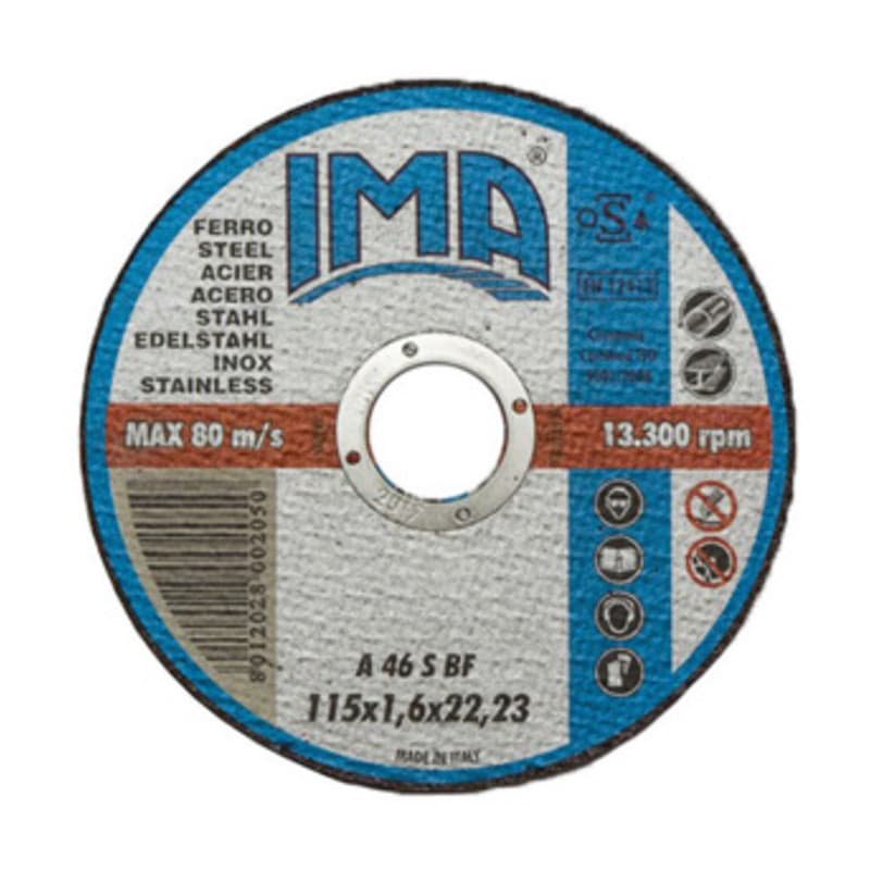 Ima Disco per Ferro Piano Ø 115 x 1,6 mm Conf 10,0 Confezione 5 Pezzi - 2
