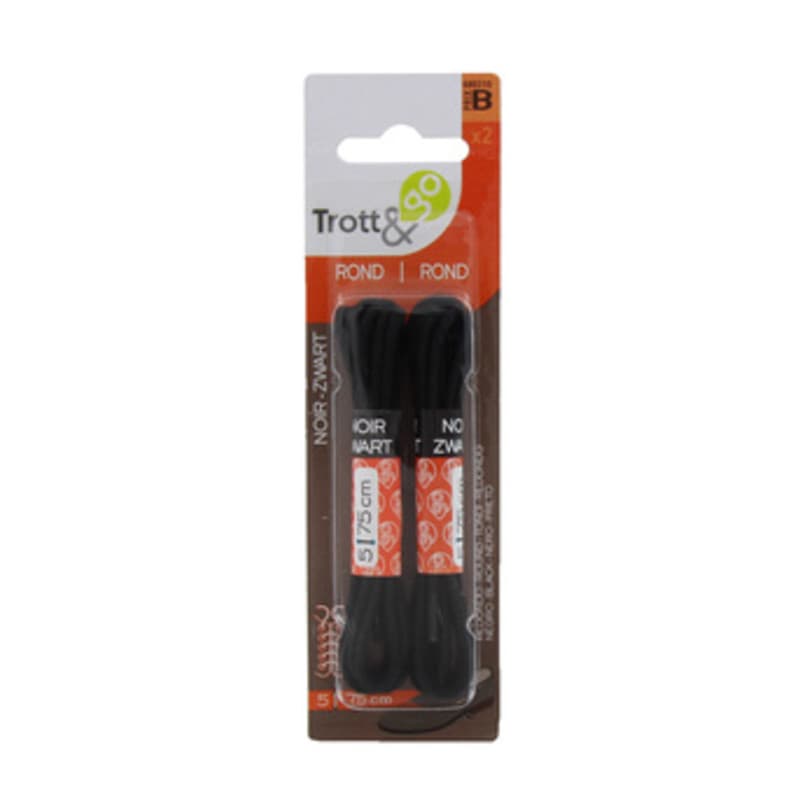 Scarpe Tondi 75 cm 2 Paia Nero Lacci per Gubra 3 Pezzi - 2