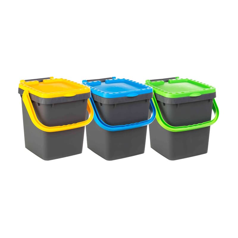 Pattumiera 35 l Ecoplus con Maniglia Kit 3 Pezzi - 2