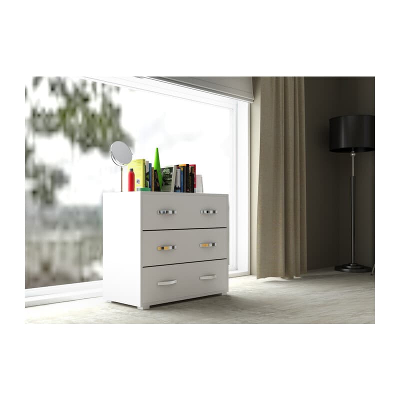 Cassettiera 3C Bian Fras 81 x 91 x 45 Linea Modern - 2