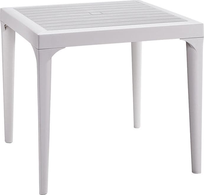 Tavolo Resina Malmo 80 x 80XH74 Cm Bianco - 2