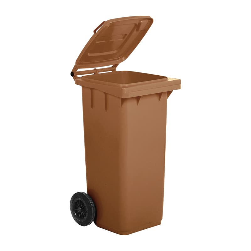 Pattumiera 120 l con Ruote Marrone Mp - 2