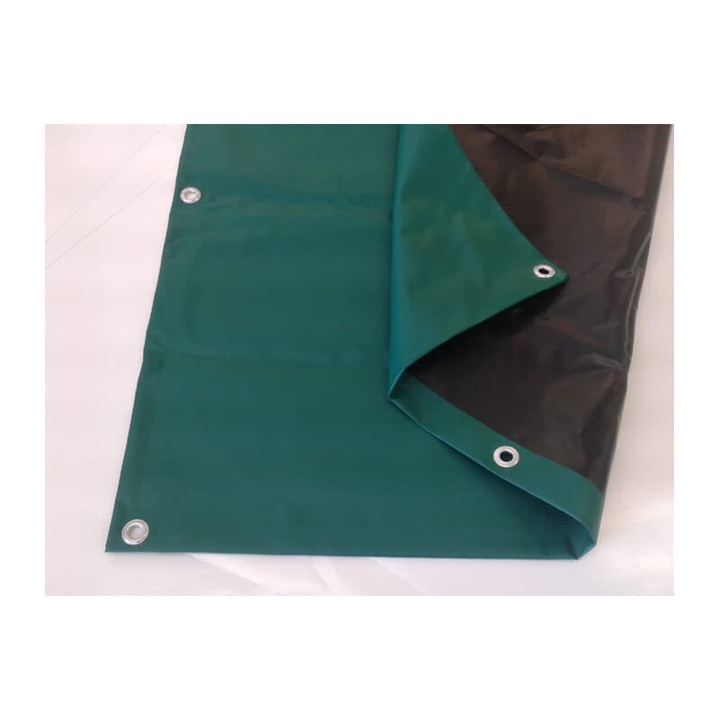 Telone PE Pesante con Occhioli 240 g Verde 6 x 8 m - 2